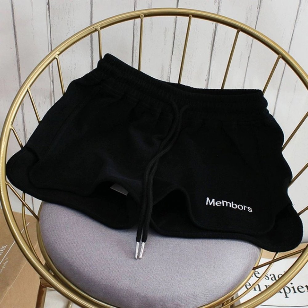 Black summer shorts